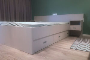 MHF maatwerk Mark Hoff meubelmaker houtbewerking Woninginrichting slaapkamer bedombouw