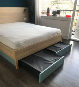MHF maatwerk Mark Hoff meubelmaker houtbewerking Woninginrichting slaapkamer bedombouw